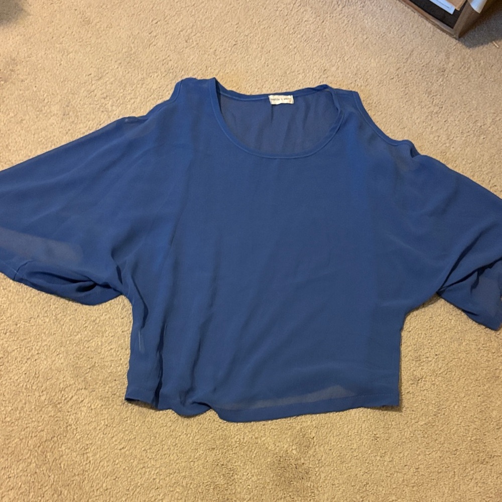 Elegant Blue Women's Top
